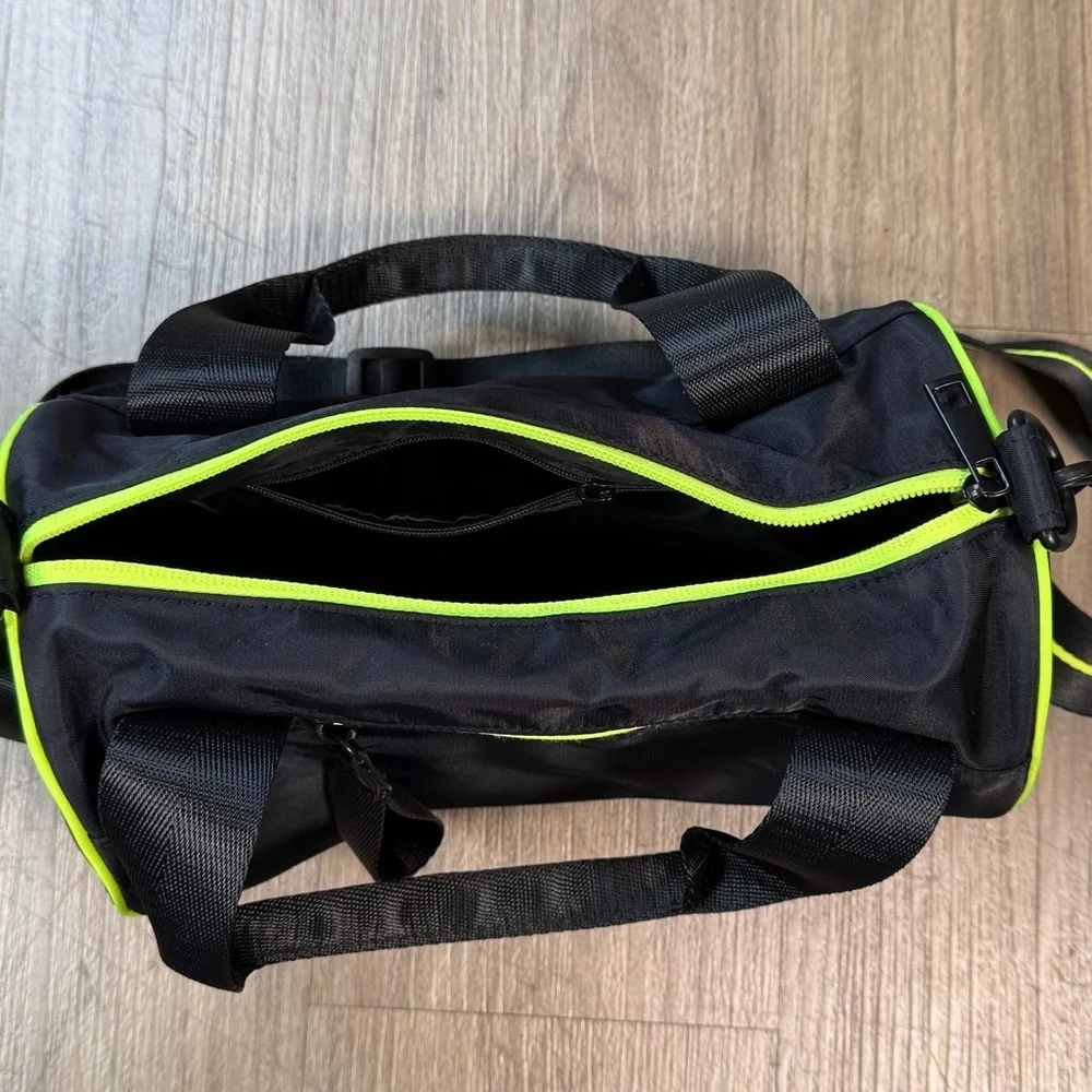 Black and Neon Green Men's Bag New Without Tags Crossbody Adjustable Straps